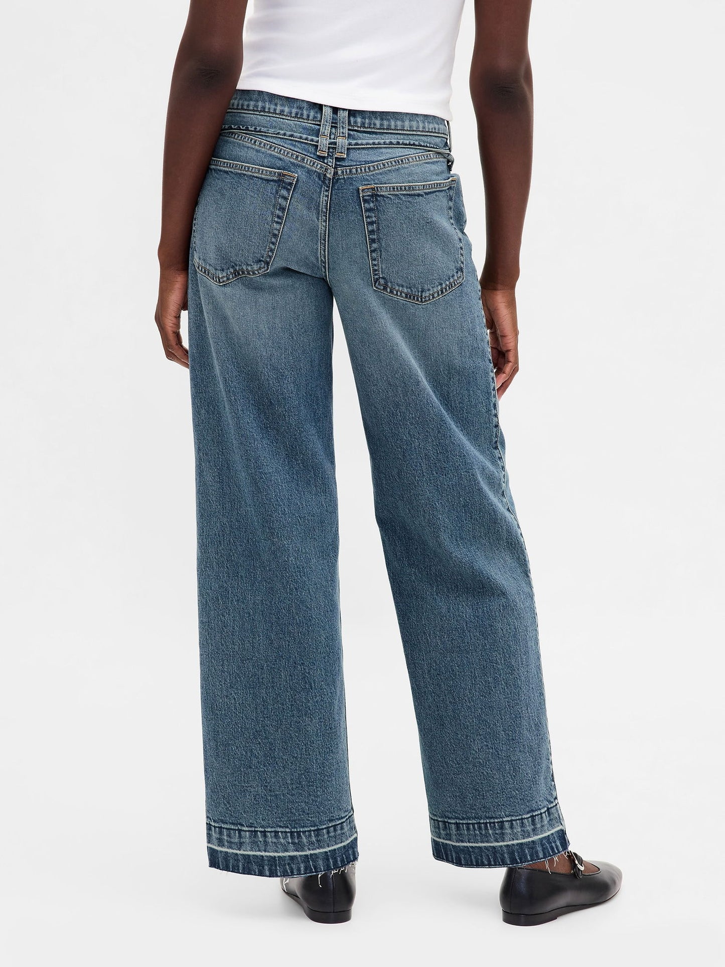 Açık Mavi Low Rise '90s Jean Pantolon