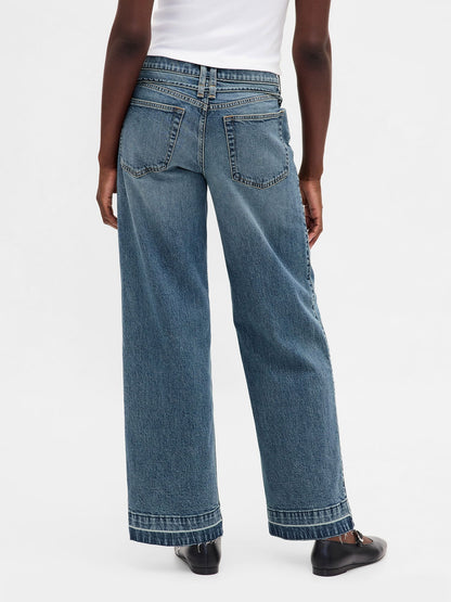 Açık Mavi Low Rise '90s Jean Pantolon