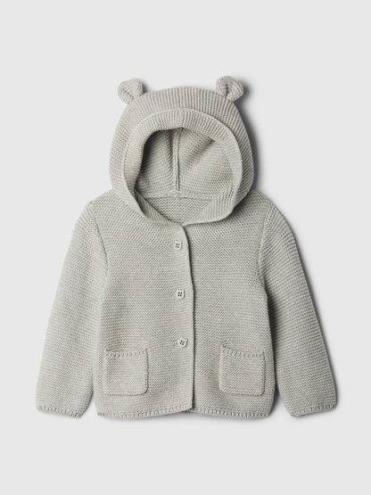 Gri Brannan Bear Kulak Aplikeli Hırka