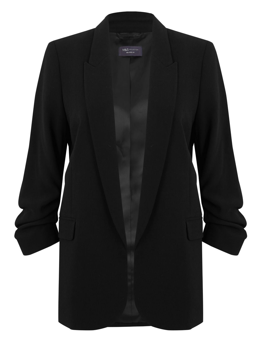 Relaxed Fit Büzgü Detaylı Blazer Ceket
