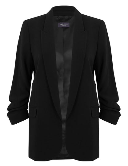 Relaxed Fit Büzgü Detaylı Blazer Ceket