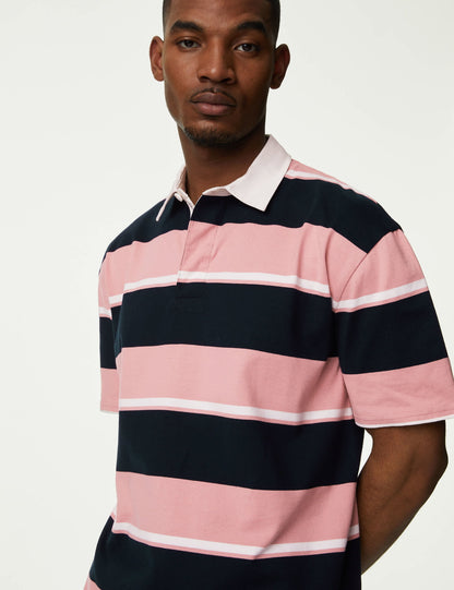 Saf Pamuklu Kısa Kollu Polo Yaka T-shirt