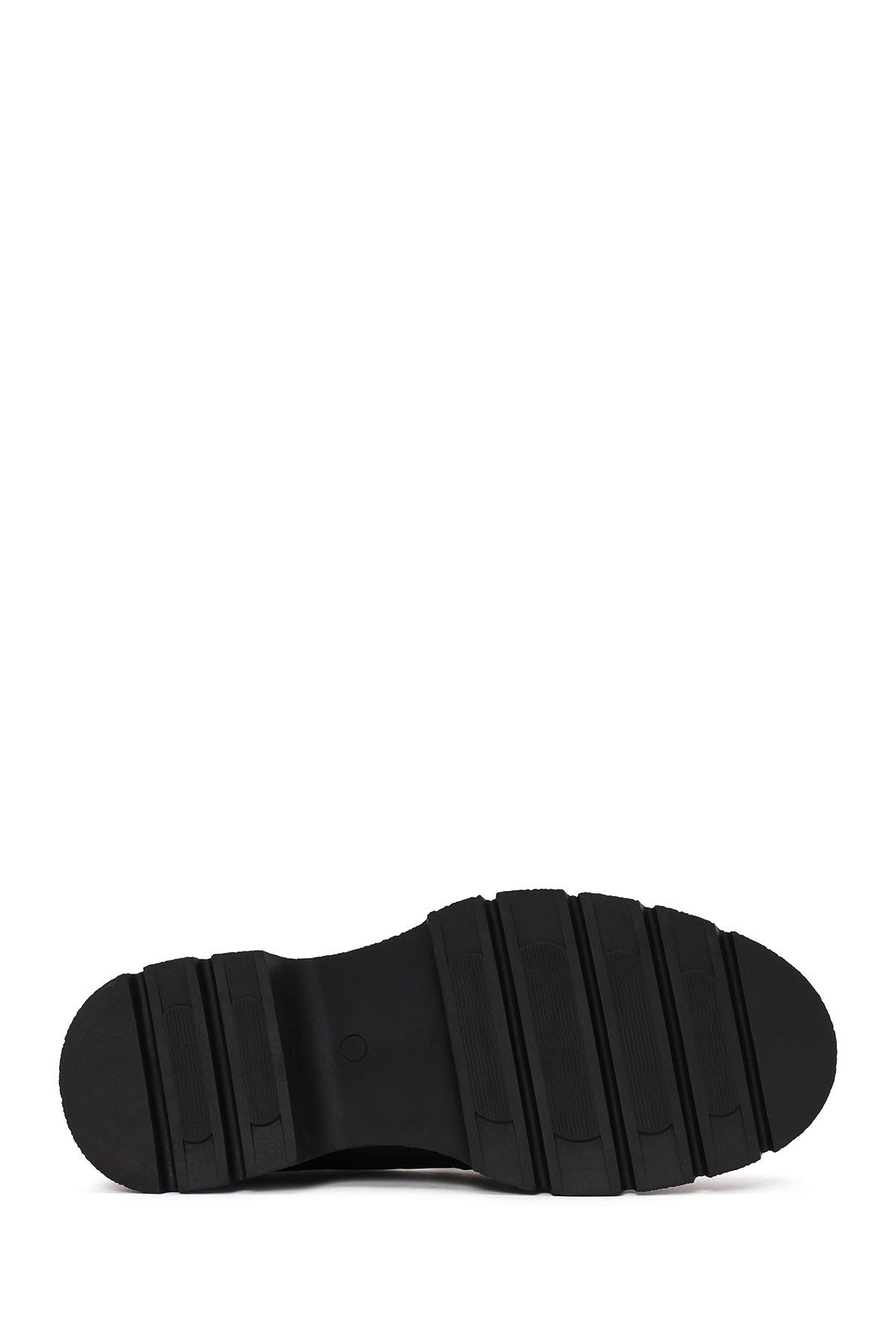Kadın Siyah Kalın Tabanlı Deri Maskülen Loafer
