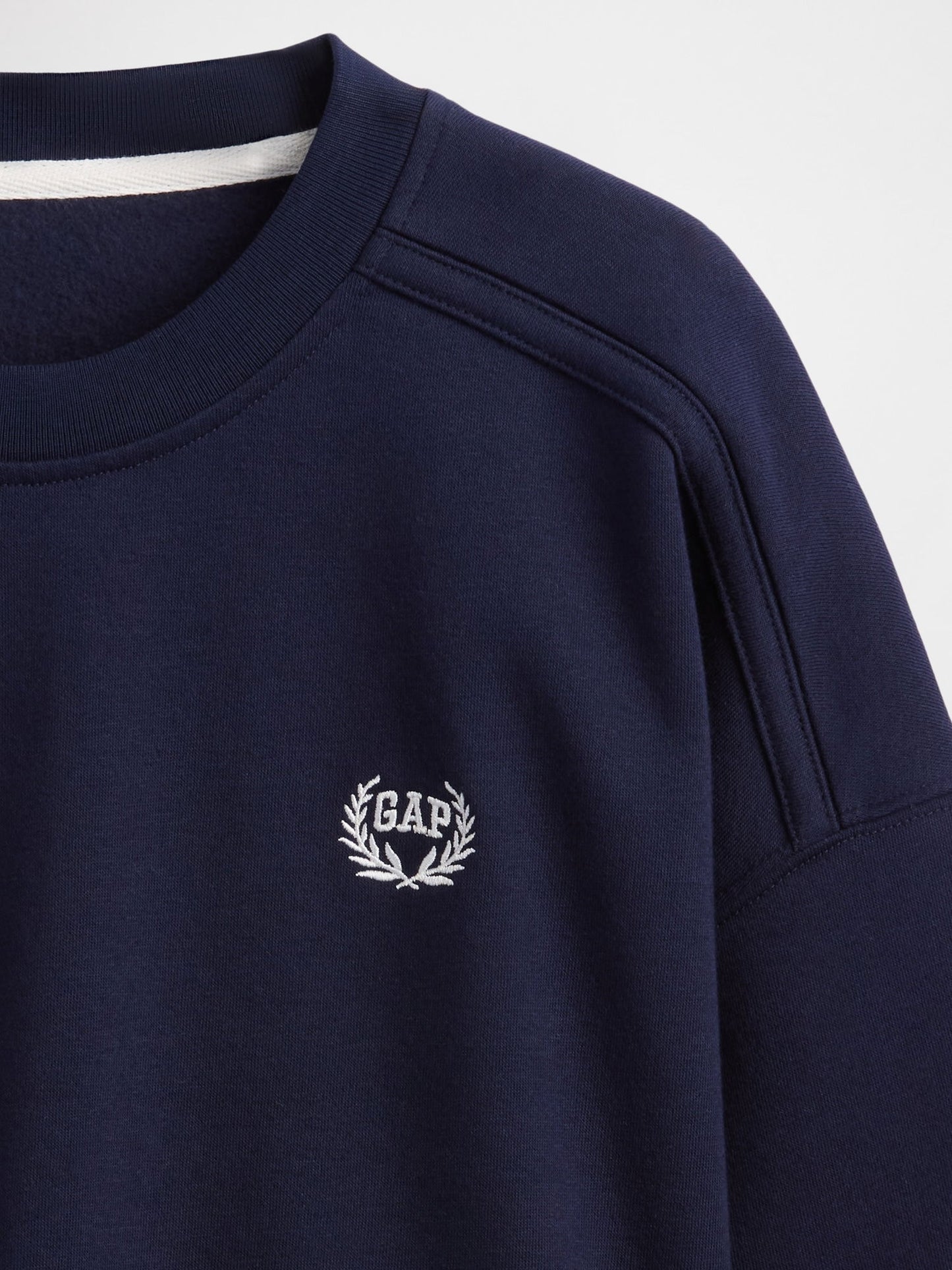 Lacivert Vintagesoft Dirsek Kolu Kısa Sweatshirt