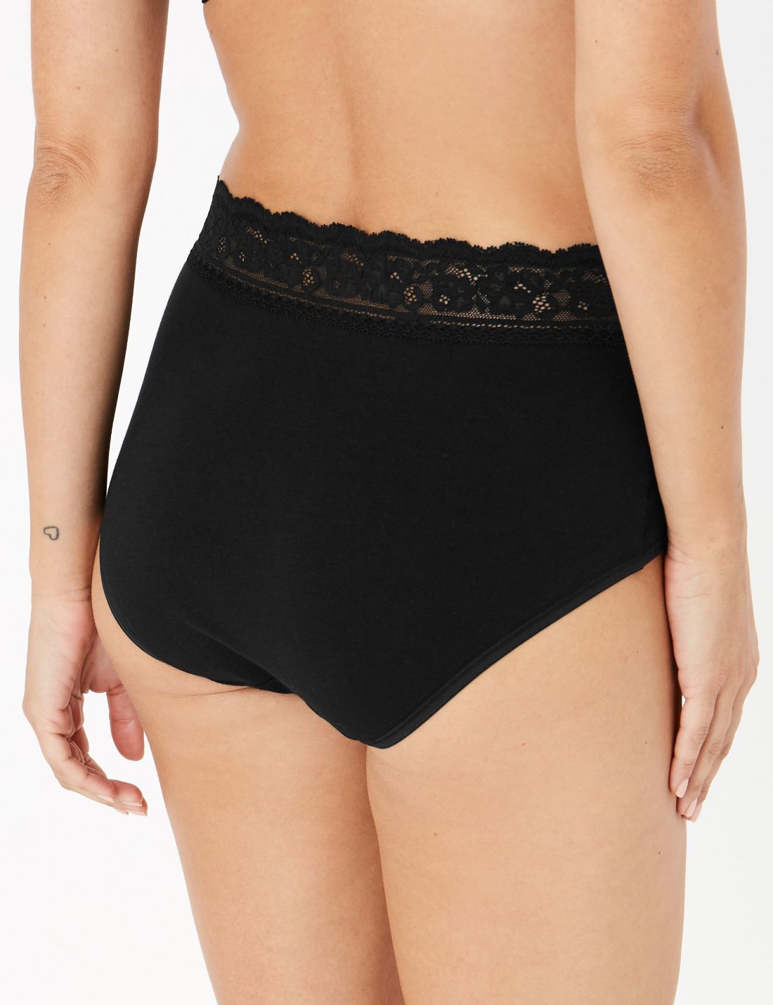 5'li Dantel Detaylı Full Brief Külot Seti