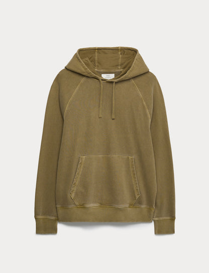 Saf Pamuklu Kapüşonlu Sweatshirt
