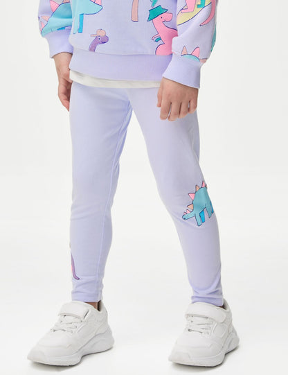 Skinny Fit Desenli Legging Tayt (2-7 Yaş)