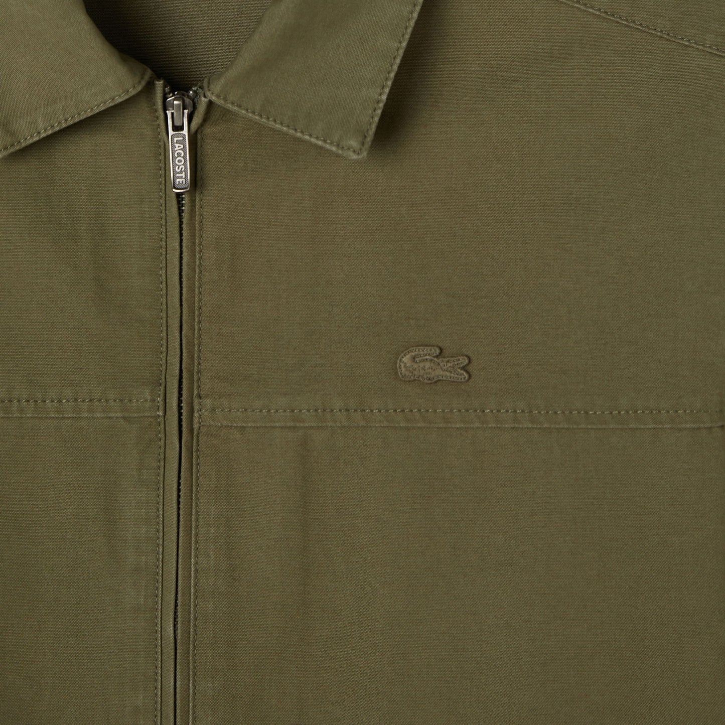 Lacoste Erkek Relaxed Fit Fermuarlı Haki Dış Gömlek