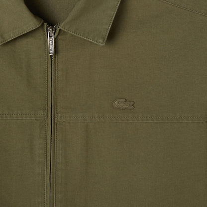 Lacoste Erkek Relaxed Fit Fermuarlı Haki Dış Gömlek