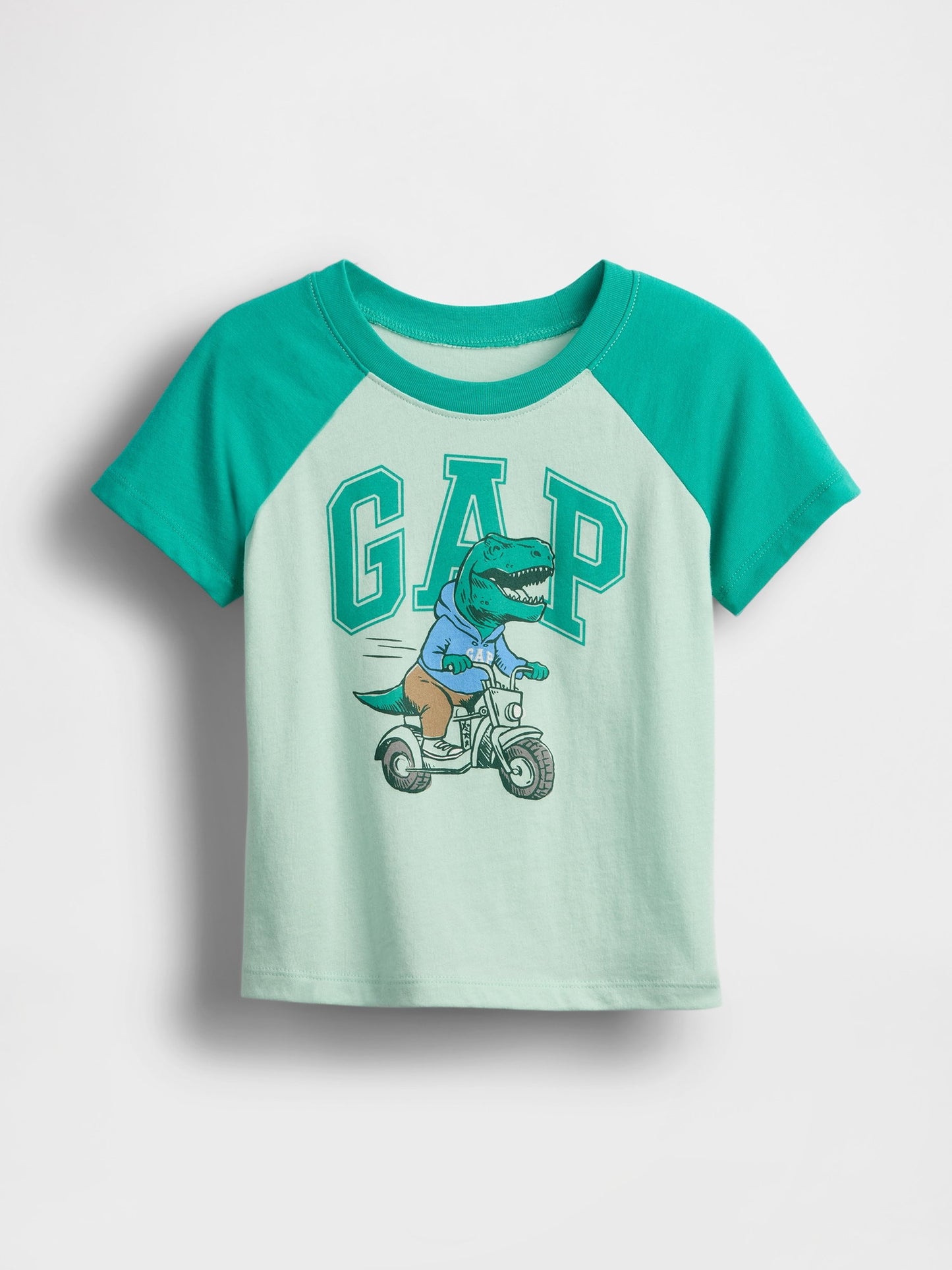 Yeşil Gap Logo Colorblock T-shirt