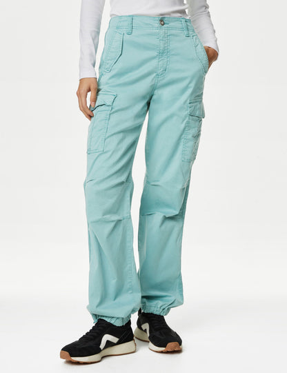 Lyocell™ Straight Leg Kargo Pantolon