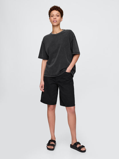 Gri Heavyweight Crop T-shirt