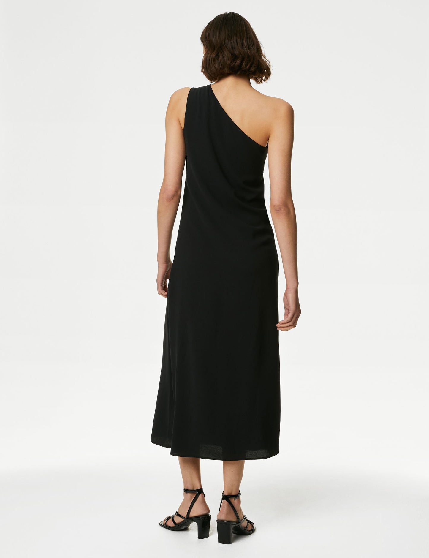 Regular Fit Tek Omuz Midi Elbise