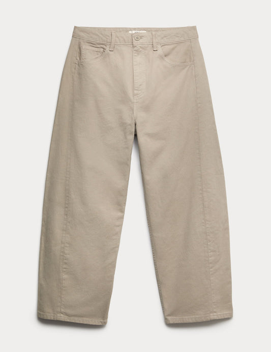 Saf Pamuklu Fit Pantolon