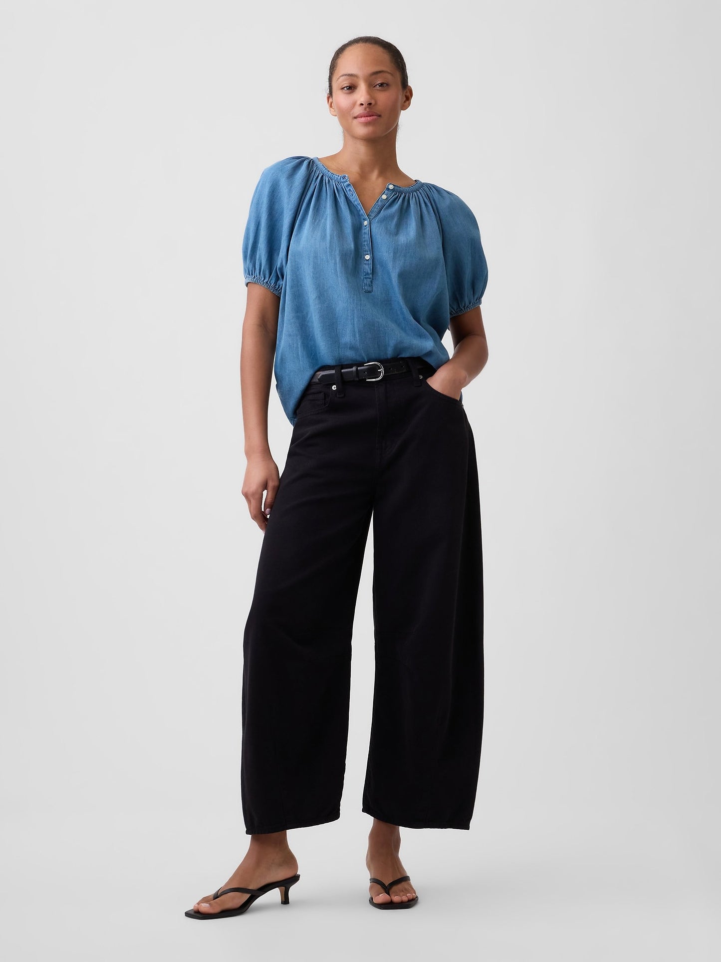 Mavi Oversized Puff Sleeve Bluz