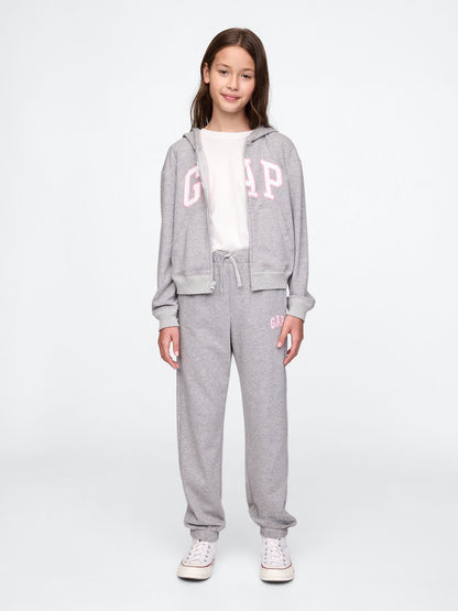 Gri Gap Logo Relaxed Havlu Kumaş Jogger Eşofman Altı