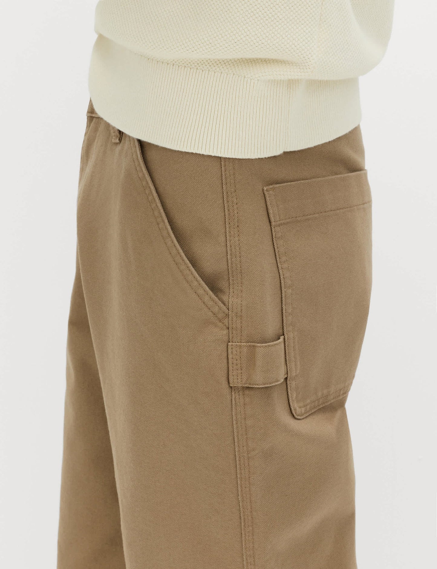 Saf Pamuk Loose Fit Utility Pantolon