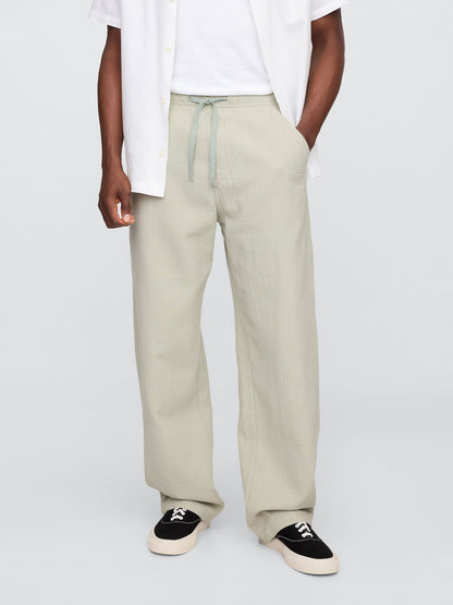 Gri Gauze Baggy Easy Pantolon