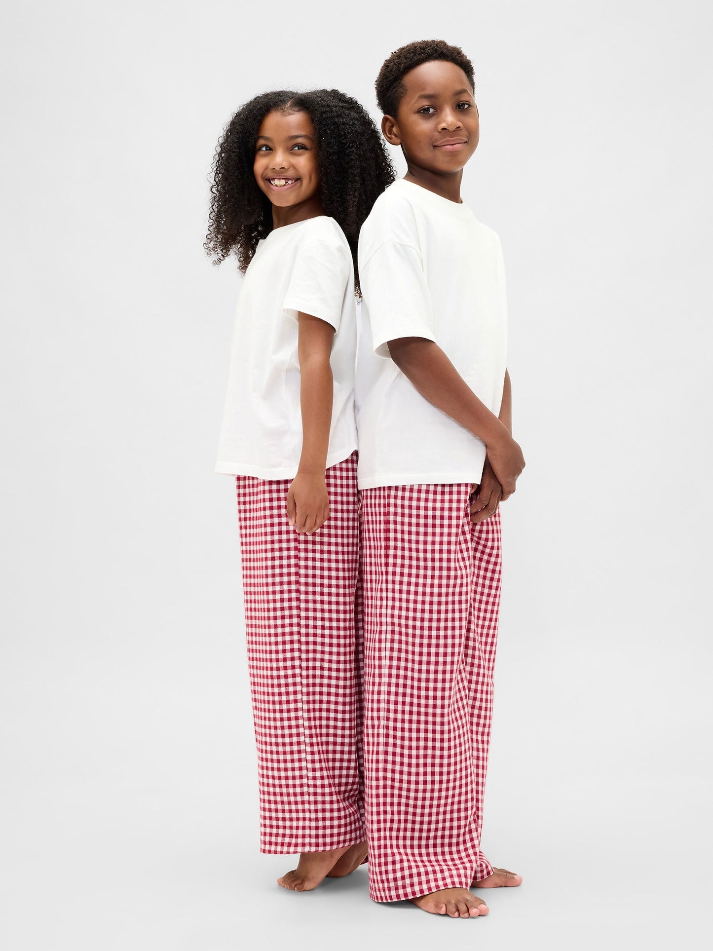 Kırmızı Kids Geri Dönüştürülmüş Flannel Pj Pantolon