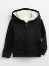 Siyah Gap Logo Sherpa Sweatshirt