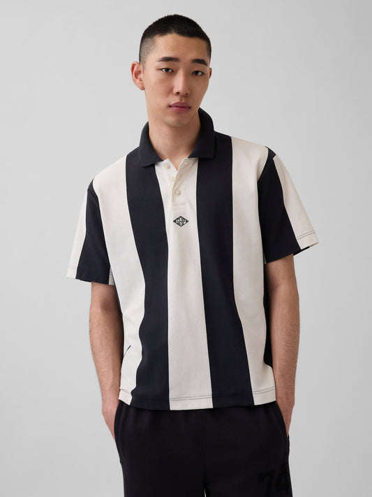 Siyah Ouigap Relaxed Pique Polo T-shirt