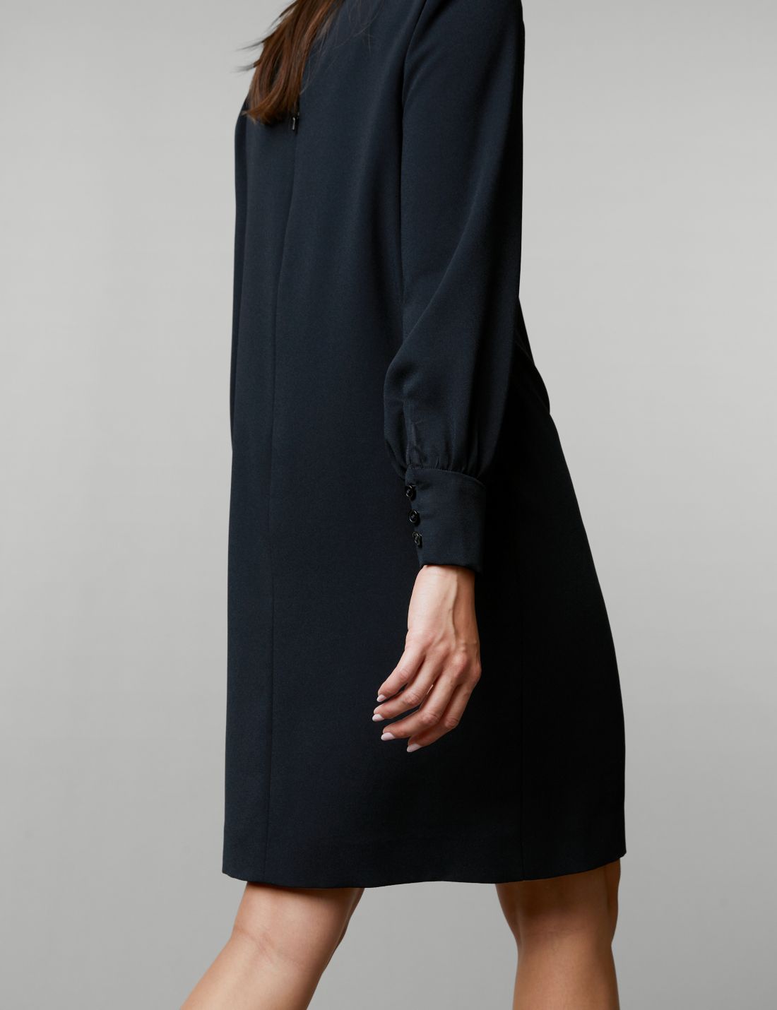 Regular Fit Uzun Kollu Mini Elbise