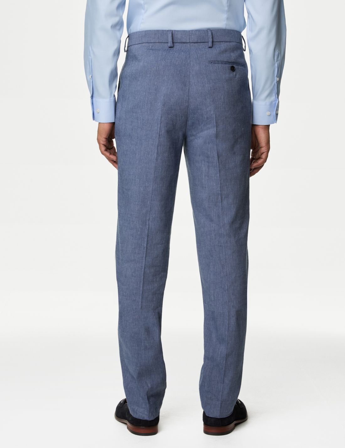 Tailored Fit Klasik Keten Pantolon