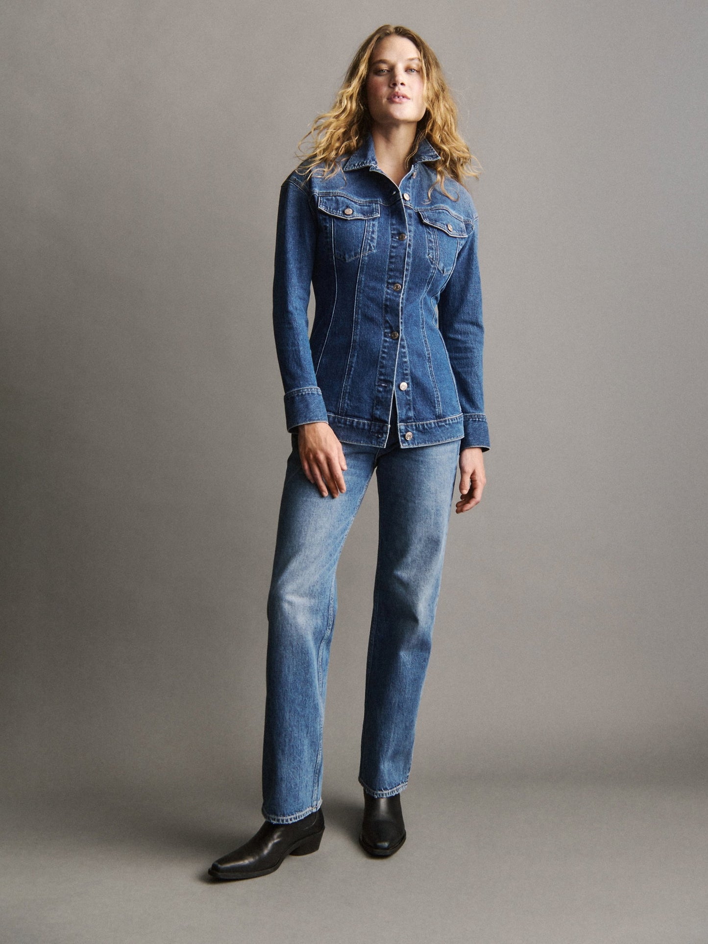 Mavi Mid Rise Rigid Relaxed Straight Jean Pantolon