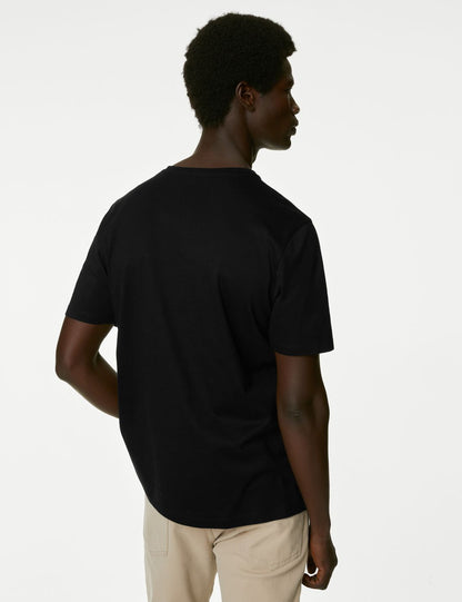 Yumuşak Dokulu V Yaka T-shirt