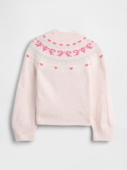 Açık Pembe Baby & Toddler Fair Isle Kazak