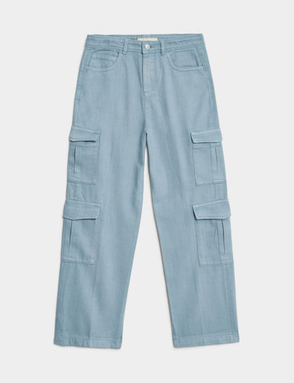 Straight Denim Kargo Jean (6-16 Yaş)