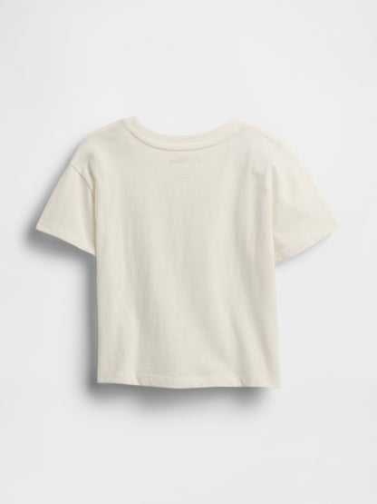Beyaz Grafik Logo T-shirt