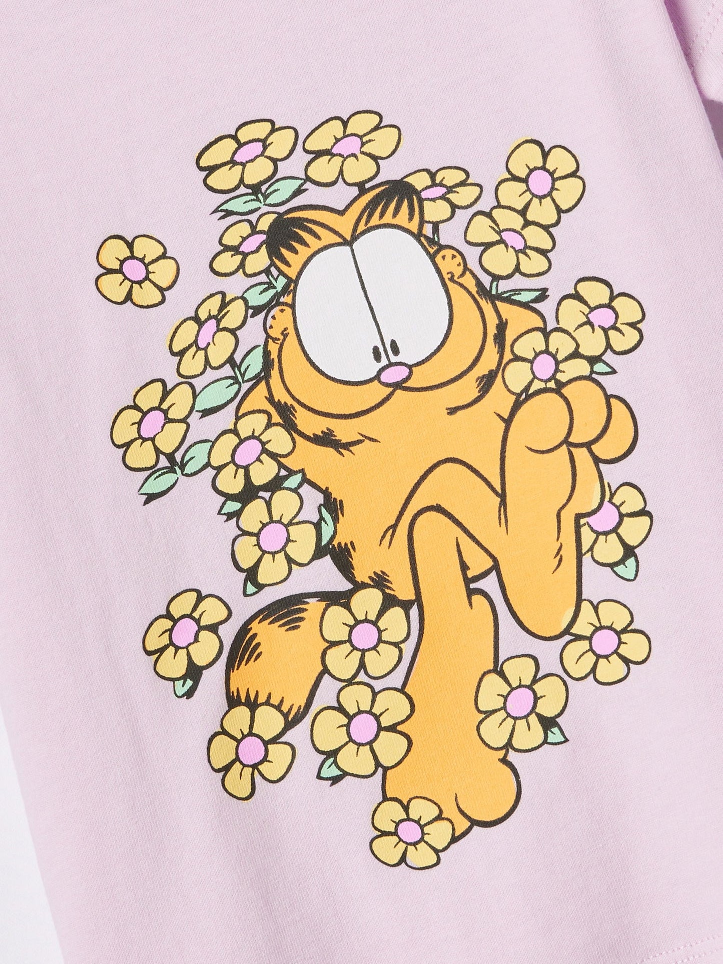 Pembe Gap Logo Garfield Grafikli T-shirt