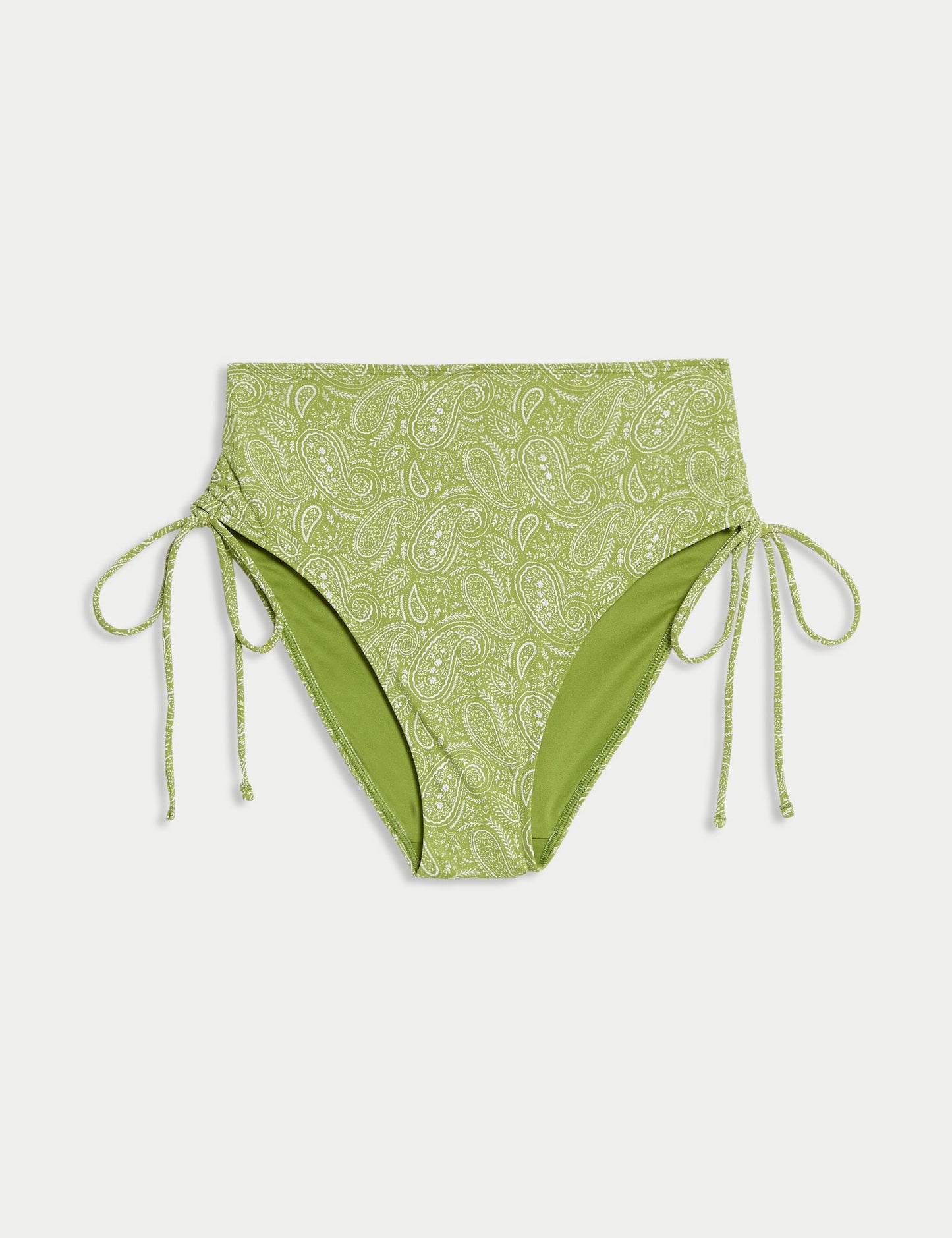 Desenli Bağcıklı Yüksek Bel Bikini Altı