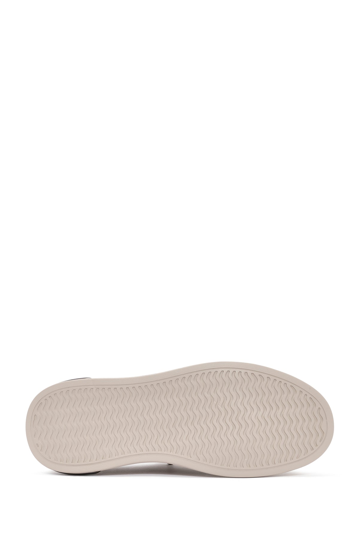 Erkek Bej Bağcıklı Desenli Kumaş Sneaker