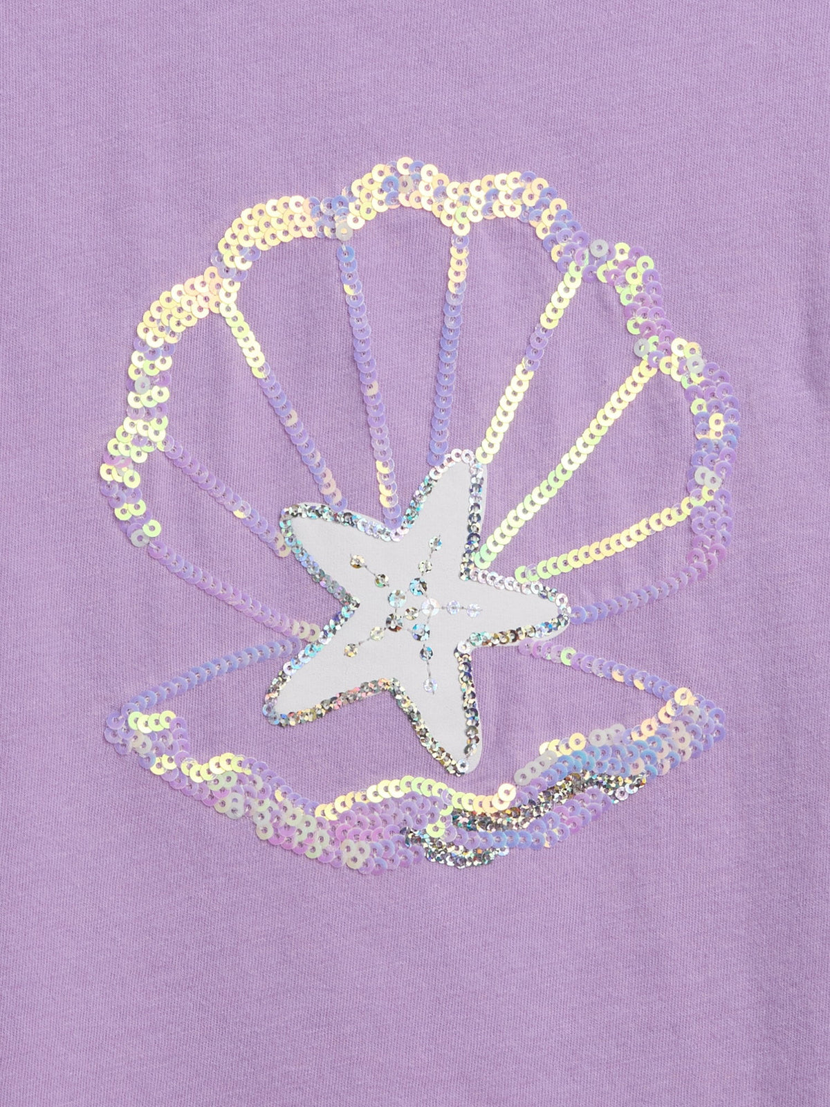 Mor Relaxed Grafik Baskılı T-shirt
