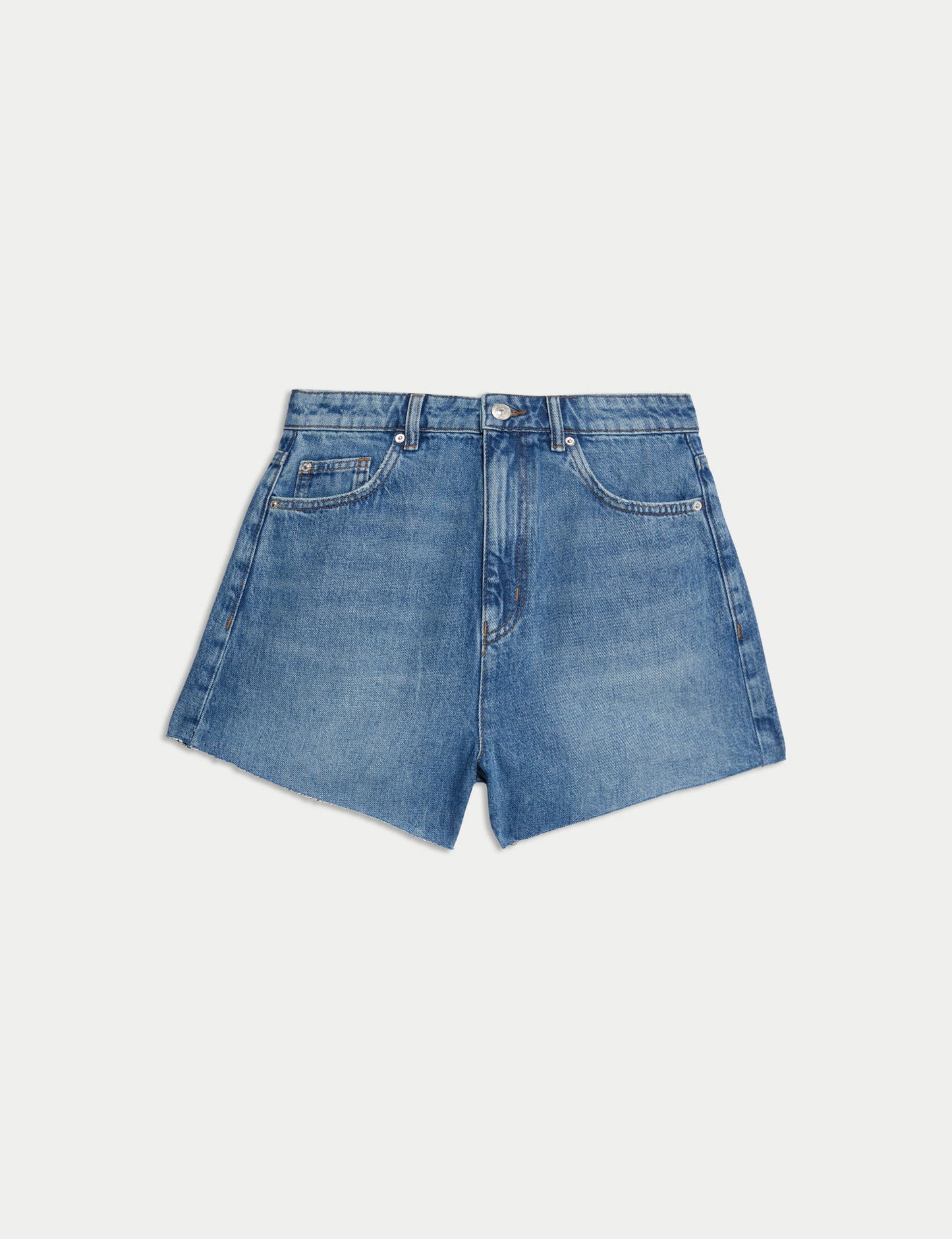 Mom Fit Yüksek Bel Denim Şort