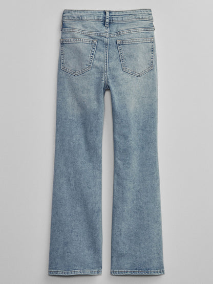 Açık Mavi High Rise '70s Flare Jean Pantolon