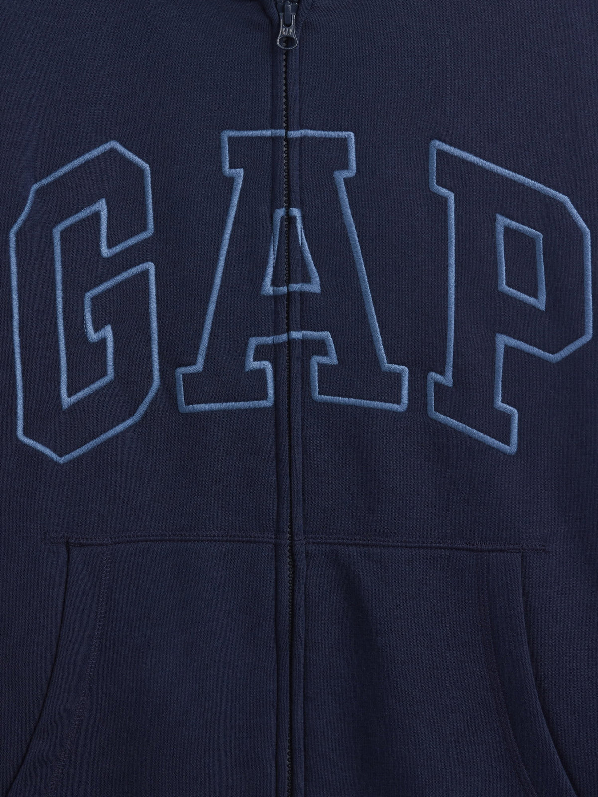 Lacivert Relaxed Gap Logo Sherpa Astarlı Fermuarlı Sweatshirt