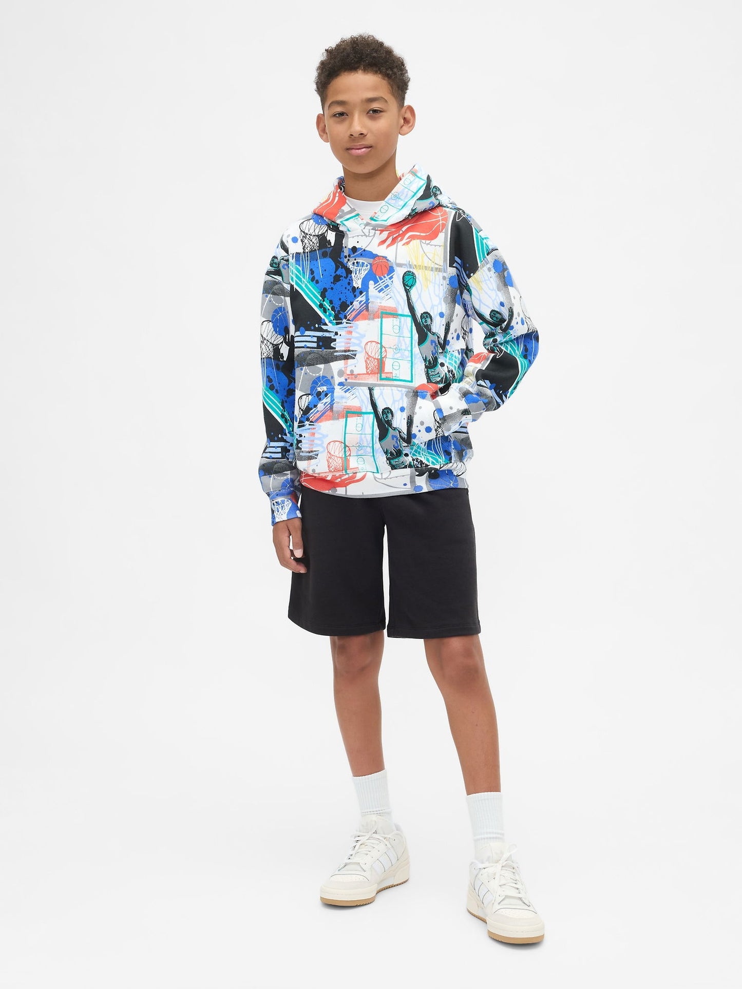 Çok Renkli Vintagesoft Relaxed Grafik Sweatshirt