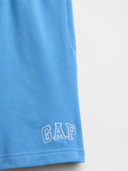 Açık Mavi Relaxed Gap Logo Fransız Havlu Kumaş Pull-on Şort