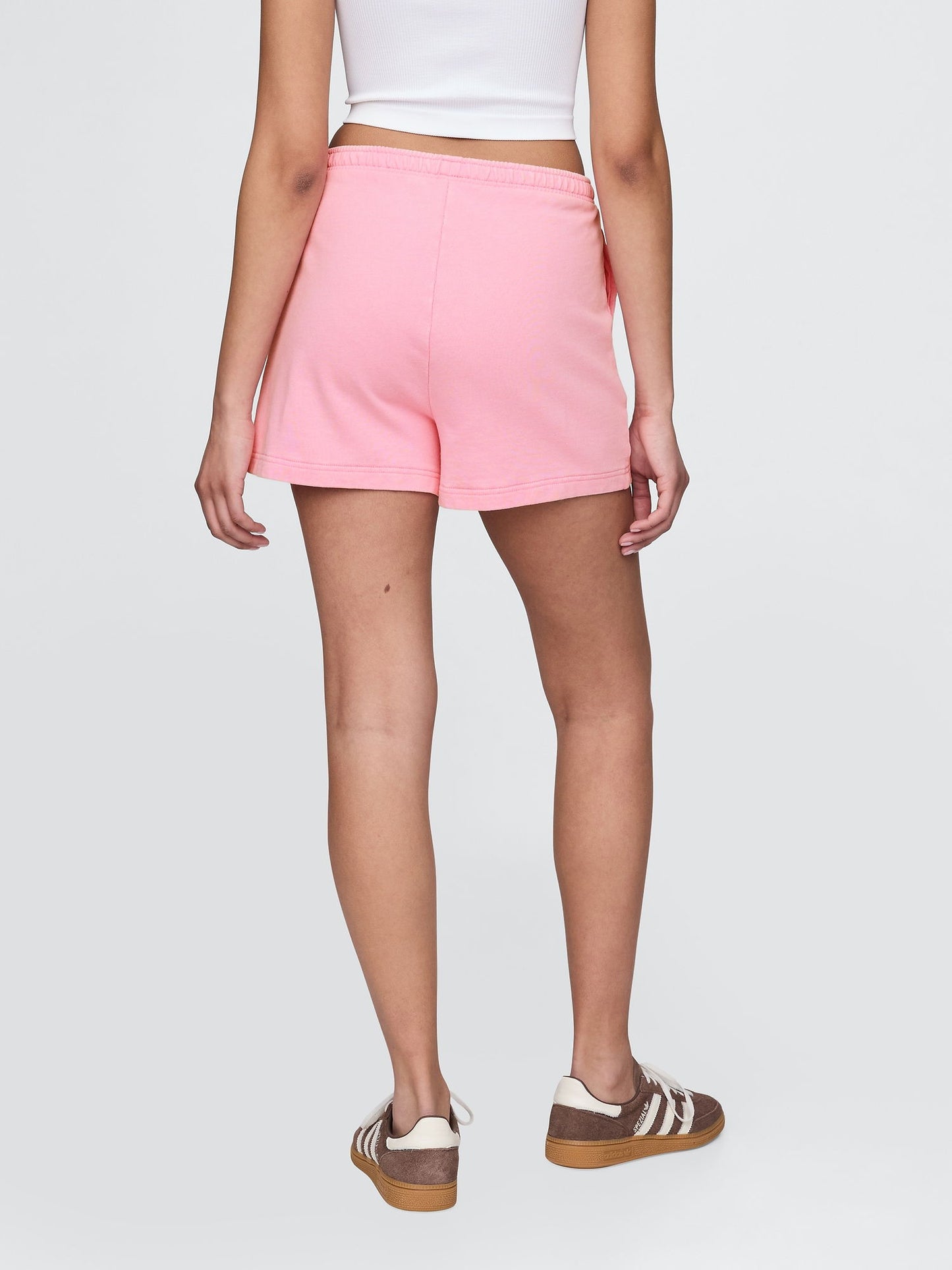 Açık Pembe Heavyweight Havlu Kumaş Şort