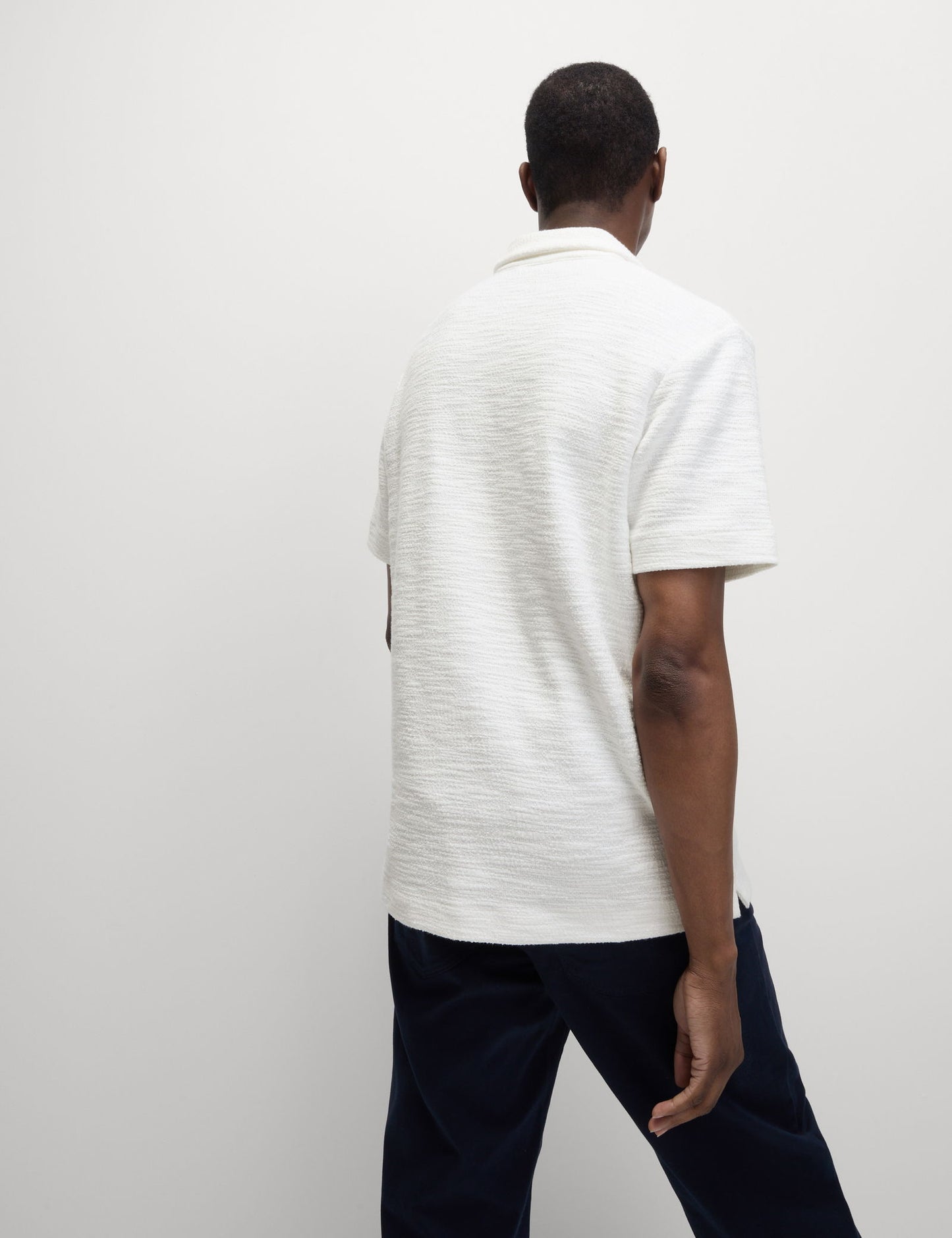 Pamuklu Dokulu Polo T-shirt