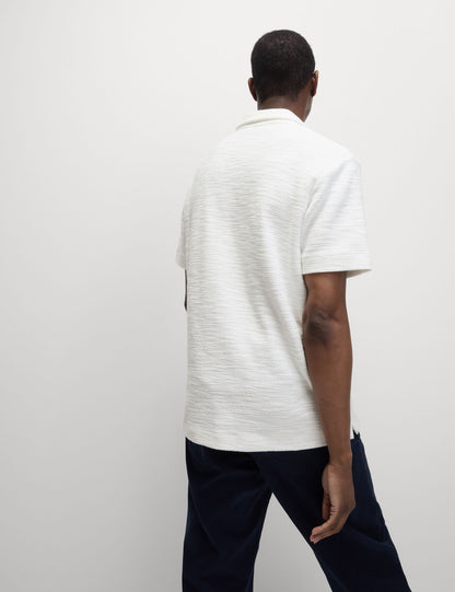 Pamuklu Dokulu Polo T-shirt