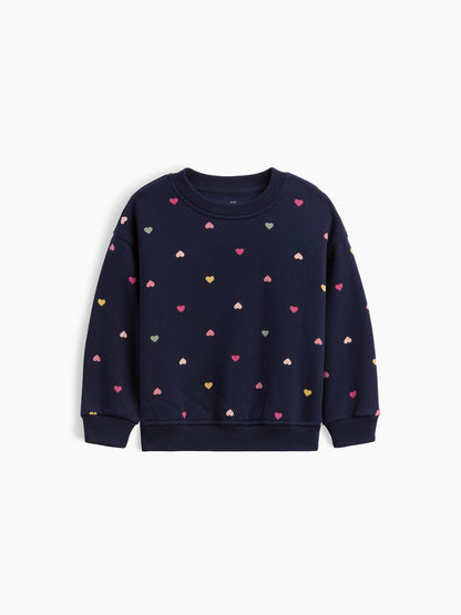 Lacivert Vintagesoft Baskılı Sweatshirt
