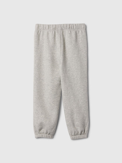Gri Gap Logo Kalp Desenli Pull-on Jogger Fleece Eşofman Altı