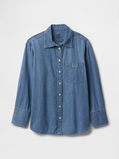 Mavi Chambray Denim Oversize Gömlek
