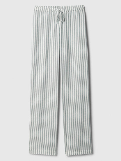 Mavi Desenli Flannel Pijama Altı