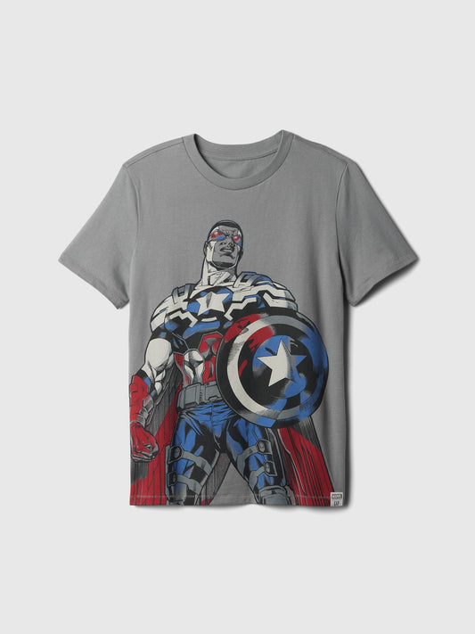 Gri Marvel Spider-Man Grafikli T-Shirt