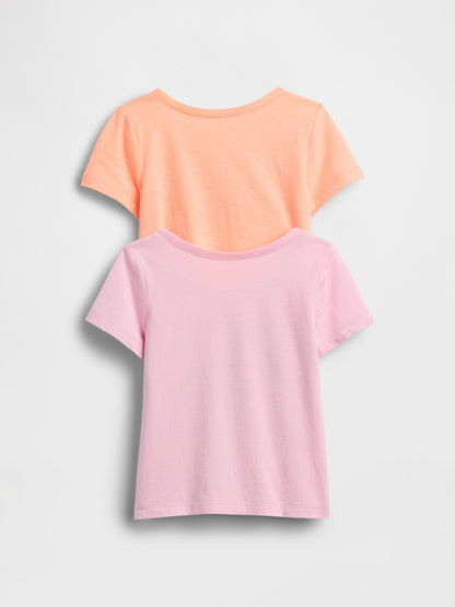 Turuncu Grafik Baskılı T-shirt (2’li)